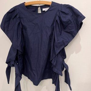 FWRD blouse navy bleu